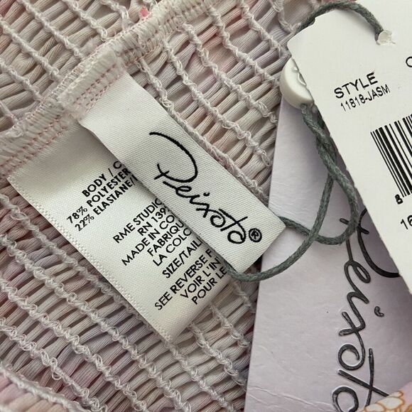 Peixoto Cleo Smocked Bikini Top Jasmine Size Small - Picture 4 of 7